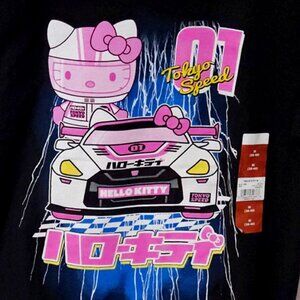 Men’s Hello Kitty Tokyo Speed Graphic T-Shirt M NEW with Tags Black Short Sleeve